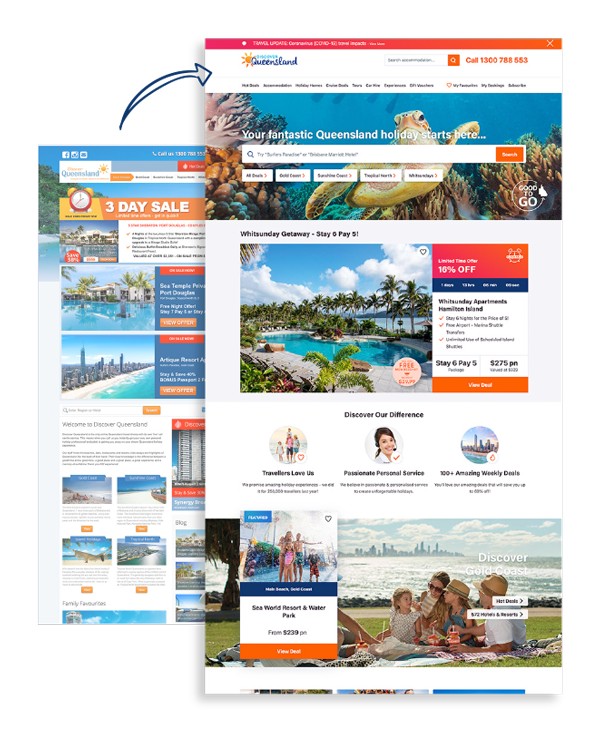 Discover Queensland Website Redesign
